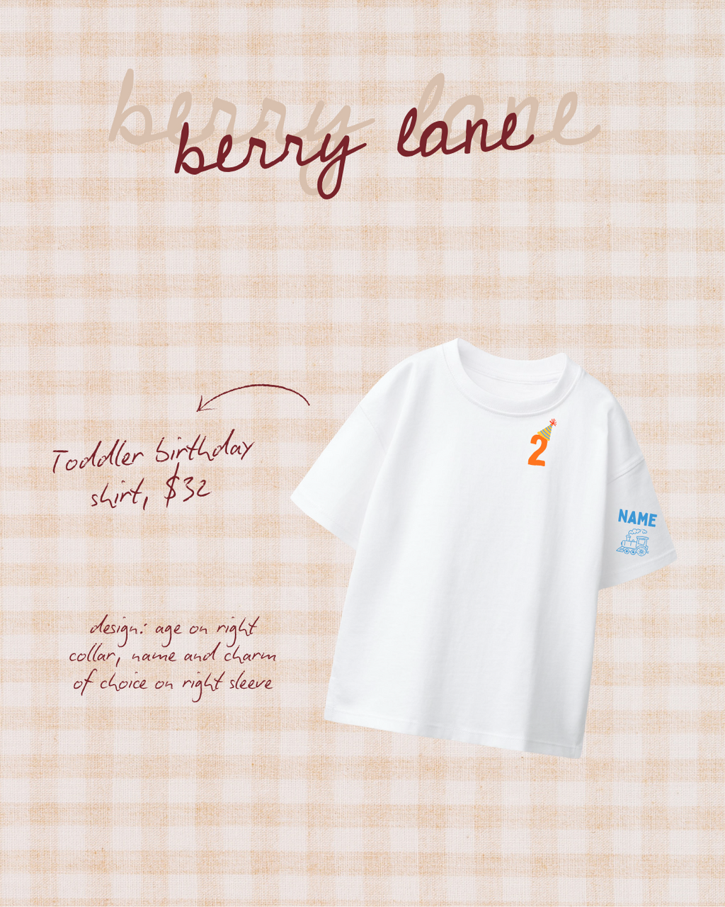 Toddler birthday short sleeve tee
